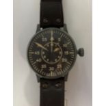 Lacher & Co - A WW II Luftwaffe Beobachtungsuhr navigator's watch,