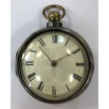 Moore, Derby - A George III pair cased pocket watch, the reverse with an erotic scene,