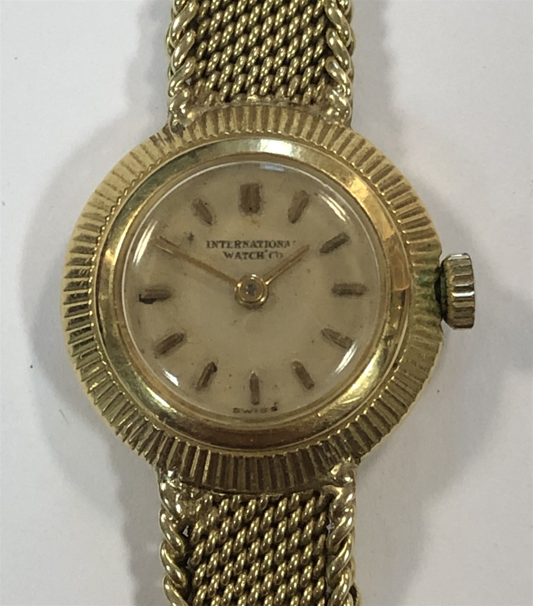 IWC - A lady's 18ct gold wristwatch with later bracelet, - Image 2 of 6