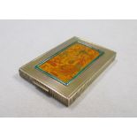 An Austrian metalwares silver gilt powder compact,