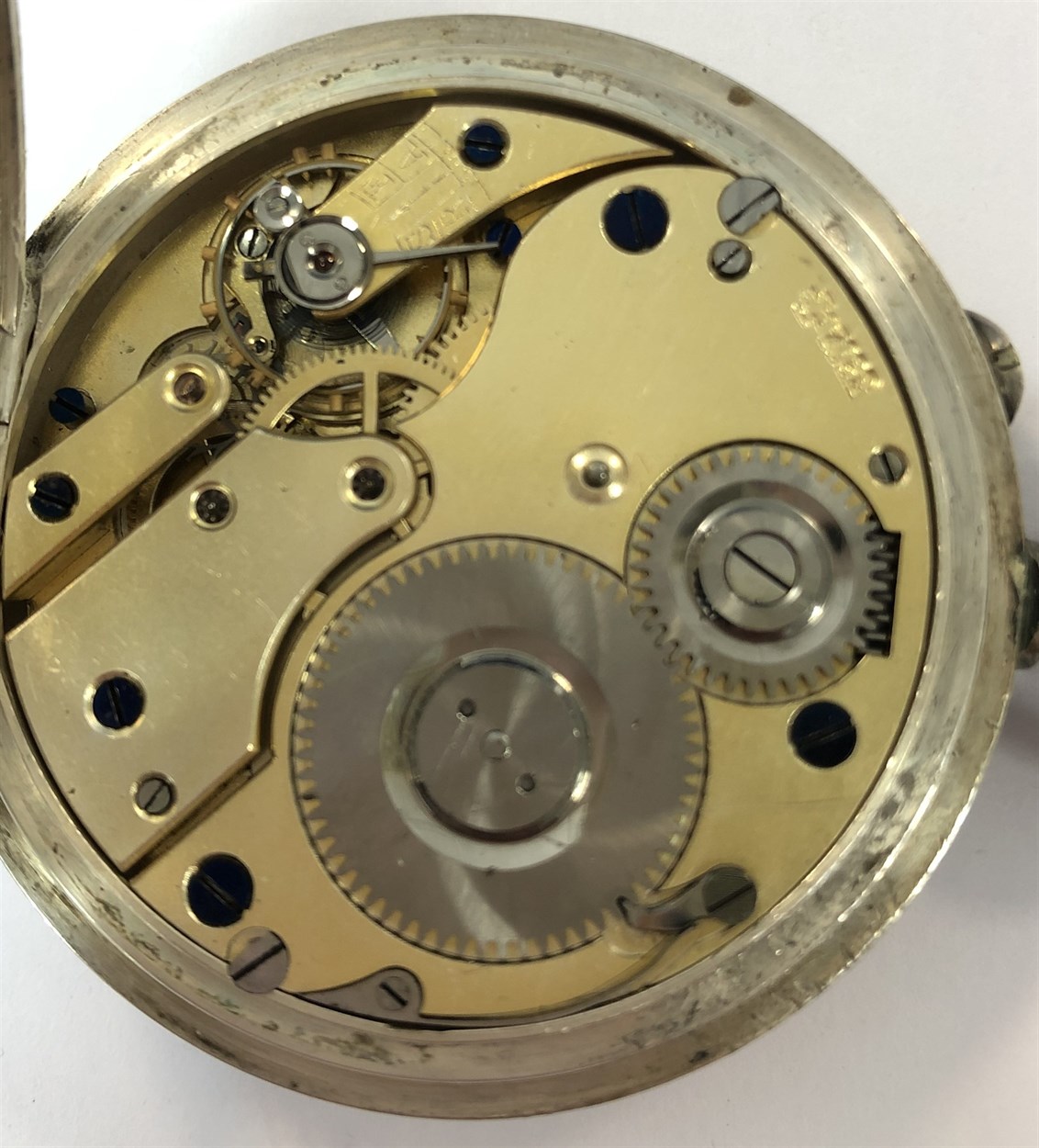 Edwards & Sons, London - An early 20th century Swiss silver 8 day open faced pocket watch, - Bild 8 aus 8