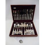 A cased set of E.P.N.S. Kings pattern cutlery made by Cooper Ludlam.