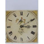 A 19th Century 30 hour longcase clock with a square painted dial, set within an oak case.