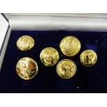 Six cased Firmin & Sons dress buttons.