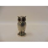 A miniature silver seal in the form of an owl by Sampson Morden and Co., Chester hallmark, date