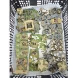 A tray of white metal made painted kits used for war gaming, mainly WWII including Eastern Front