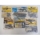 Six unopened Frog 1:72 scale international scale model assembly kits.