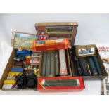 A selection of OO gauge model railway items including a boxed Lima 'Golden Series', Hornby etc.