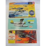 Three assorted early aircraft kits, to include Martin Mariner and Grumman J2F Duck, unchecked.