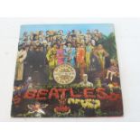 Beatles Sargent Pepper mono first press with insert, vinyl appears VG+, missing red and white