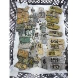 A tray of white metal made painted kits used for war gaming, mainly WWII including Eastern Front