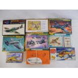 Ten assorted aircraft kits, various makers and scales, unchecked.