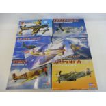 Seven model aircraft kits, mostly 1/72 scale, unchecked.
