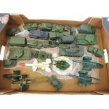 27 military toy vehicles including Dinky, Corgi, Britains etc.