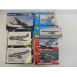 A quantity of kits, various scales, military aircraft.