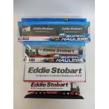 Three boxed Eddie Stobart die-cast lorries.