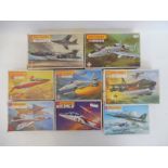 Eight boxed Matchbox 1:72 scale aeroplane kits, checked and complete.