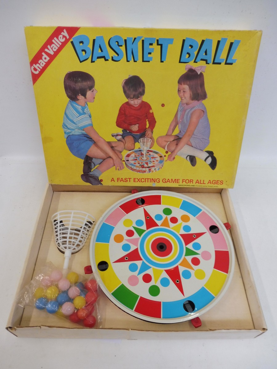 A Chad Valley Basket Ball tinplate game of colourful design.