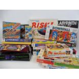 A quantity of board games to include Risk, Perfection etc.