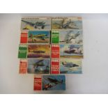 Nine boxed Frog 1/72 scale kits, not checked.