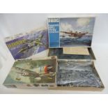 Two boxed Revell 1/32 scale aircraft kits plus a Frog 1:72 kit 'Emily' Flying Boat, checked and