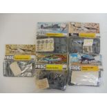 Five unopened Frog 1:72 scale international scale model assembly kits.