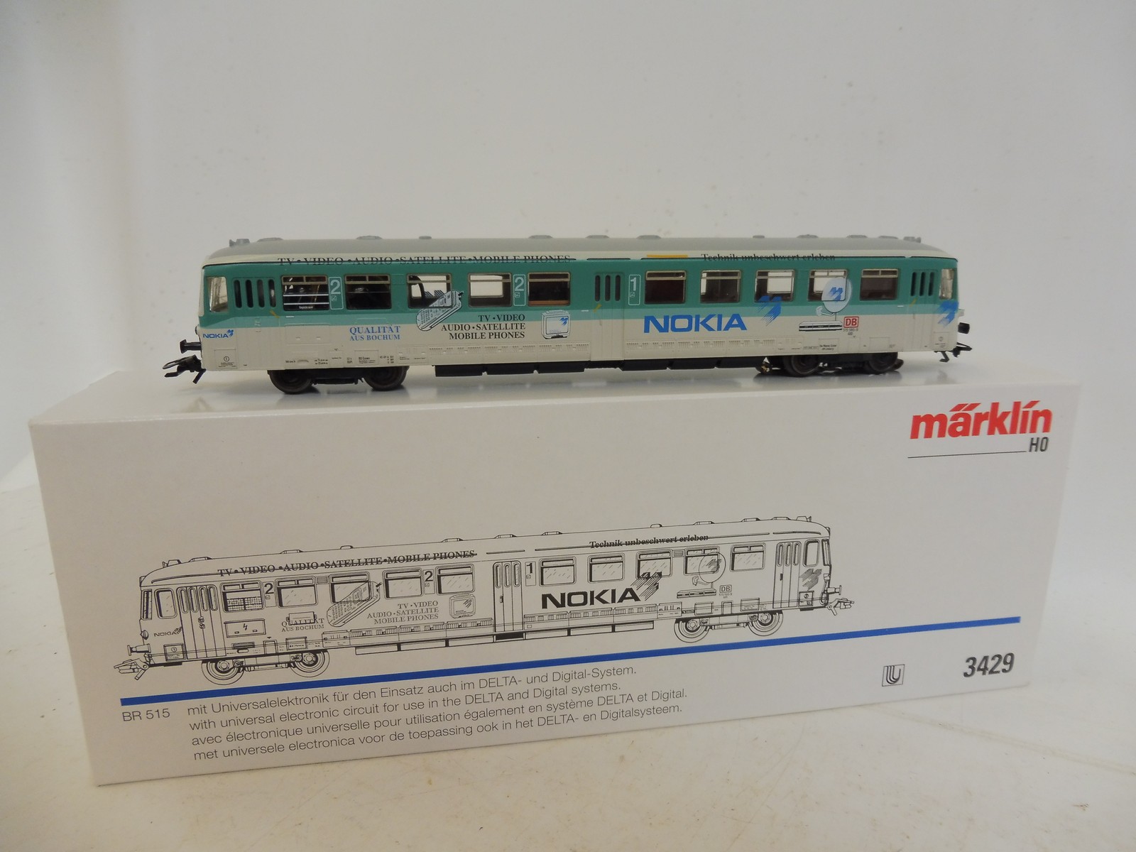 A boxed Marklin HO gauge locomotive, no. 3429.