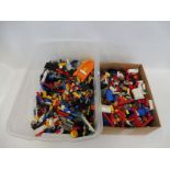 Two boxes of assorted Lego.