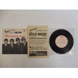 A Beatles Fan Club Flexi-disc, 1964, name to the rear and a Beatles original advertising flyer.