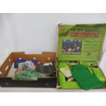 A boxed Subbuteo 'Continental Floodlighting' edition, plus loose accessories.