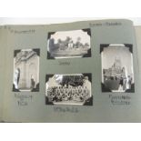 A photograph album containing a selection of black and white scenes in India during WWII plus a trip