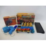 A boxed Matchbox Big MX Mechanised Tractor Plant & Winch Transporter and a boxed Power Activator.