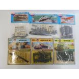 Three Airfix HO/OO scale tank kits, all on spru plus three Novo 1:72 scale kits, sealed and