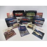 A selection of mostly boxed die-cast models including a quantity of 'Classic Coaches'. trams etc.