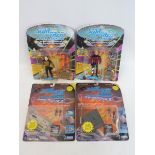 Two Star Trek 'The Next Generation' carded figures plus two Star Trek 'Innerspace' accessories.