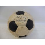 A football, signed possibly by Pat Jennings.