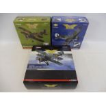 Three boxed Corgi Aviation Archive 1/72 scale limited edition models, WWII early war to include