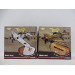 Two boxed Corgi Aviation Archive 1/72 scale models: P40 Kitty Hawk Nose Art panel and a Fokker