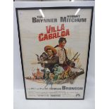 A foreign issue cinema poster for Villa Cabalga starring Yul Brynner and Robert Mitcham circa 1960s,