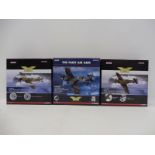 Three boxed Corgi Aviation Archive 1/72 scale models to include a Corsair Mk.II Hawker Hurricane