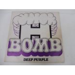A Deep Purple unusual bootleg H Bomb LP appearing in VG to VG+ condition, with writing to the rear