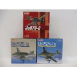 Three 1/72 scale Dragon Warbird Series to include ME262A Yellow 3, appears in excellent condition.