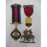 A small selection of medals including Leicester pageant 1932 etc.