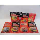 Seven carded Racing Champions models including Nascar, NHRA drag racing etc.