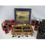 A boxed Horby O gauge tinplate railway set plus a selection of boxed rolling stock, additonal