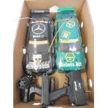 A Tamiya TA-01 chassis DTM remote controlled car (battery) plus a Mercedes Dekra No.18 racing saloon