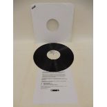The Prodigy - Spitfire, 12" limited release vinyl, with covering letter from The Prodigy, appears in