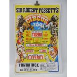 A Sir Robert Fossetts Circus poster circa 1960s, in excellent rolled condition, great images.
