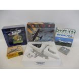 Six boxed aircraft models including two by Dinky.