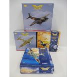 Four Corgi Aviation Archive 1/72 scale 'Flying Aces' models to include Super Marine Spitfire Mk.